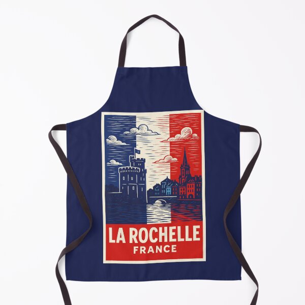 Item preview, La Rochelle France Linocut Style designed and sold by Thistle-TShop.
