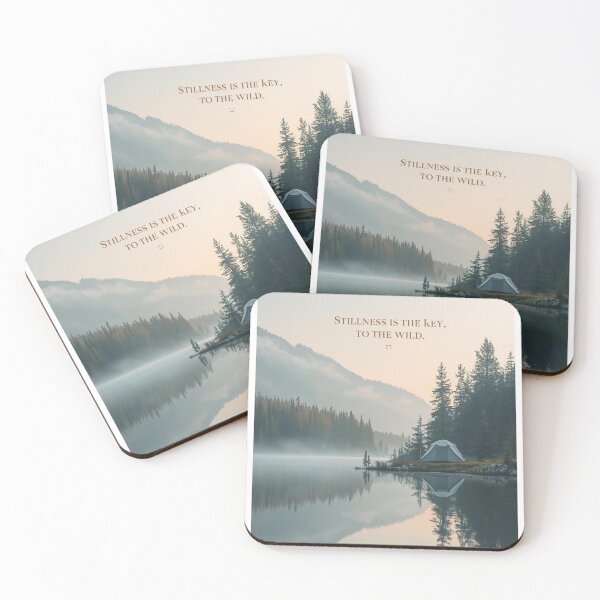 Item preview, Stillness is the Key Lakeside Camping T-Shirt | Serene Nature Art designed and sold by Falconwolf.
