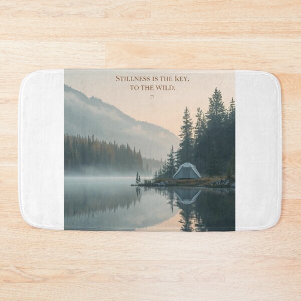 Item preview, Stillness is the Key Lakeside Camping T-Shirt | Serene Nature Art designed and sold by Falconwolf.