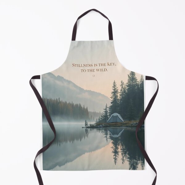 Artikelvorschau, Stillness is the Key Lakeside Camping T-Shirt | Serene Nature Art entworfen und verkauft von Falconwolf.