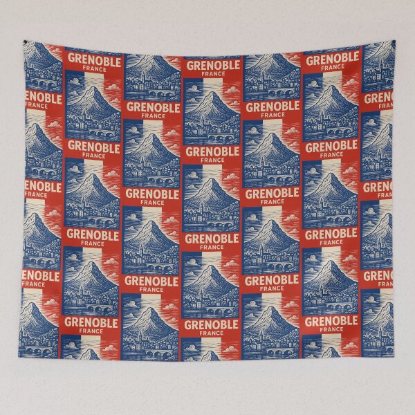 Item preview, Grenoble France Linocut Style  designed and sold by Thistle-TShop.