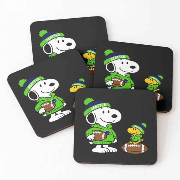 Item preview, Seattle Seahawks Snoopy And Woodstock Football designed and sold by Ehab01.