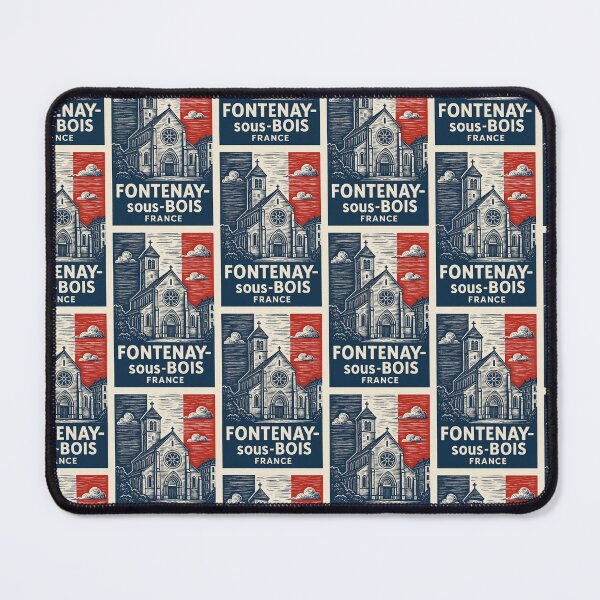 Item preview, Fontenay-sous-Bois France Linocut Style  designed and sold by Thistle-TShop.