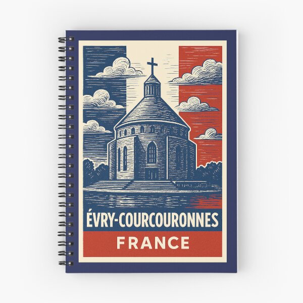 Item preview, Evry-Courcouronnes France Linocut Style  designed and sold by Thistle-TShop.