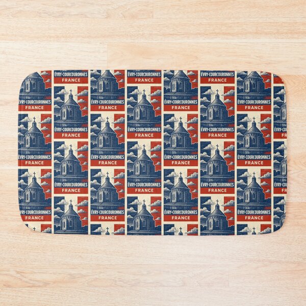 Item preview, Evry-Courcouronnes France Linocut Style  designed and sold by Thistle-TShop.