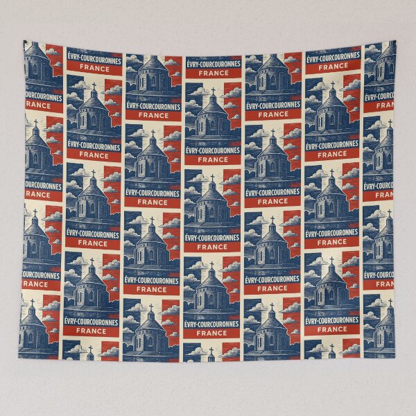 Item preview, Evry-Courcouronnes France Linocut Style  designed and sold by Thistle-TShop.