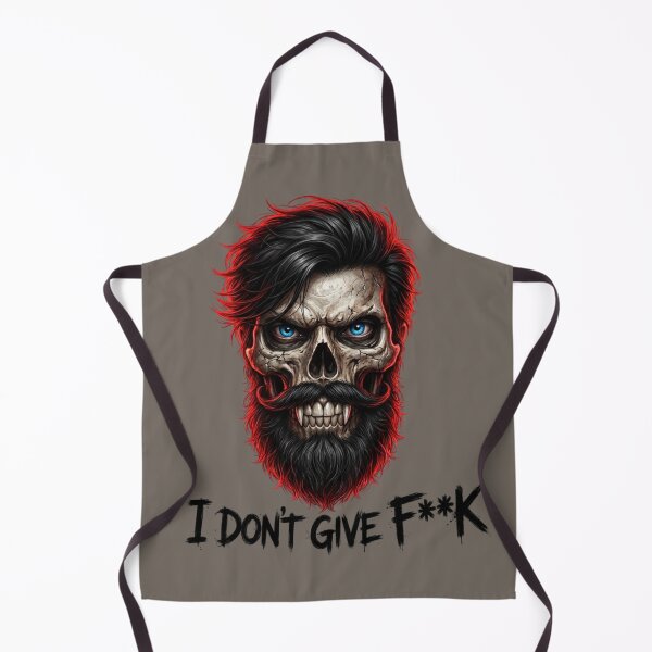 Item preview, I Don't Give F**k Bearded Skull | Rebellious Attitude Design | Dark Humor Graphic | No F***s Given designed and sold by ZoomTaDesign.