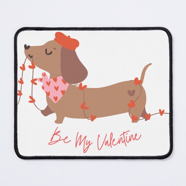Item preview, Be My Valentine Cute Dachshund Dog Illustration designed and sold by MoonlightEleven.