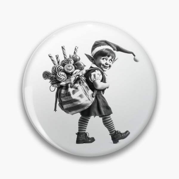 Item preview, Cute Christmas Elf with Candy Sack – Whimsical Holiday Art designed and sold by inkoutninja.