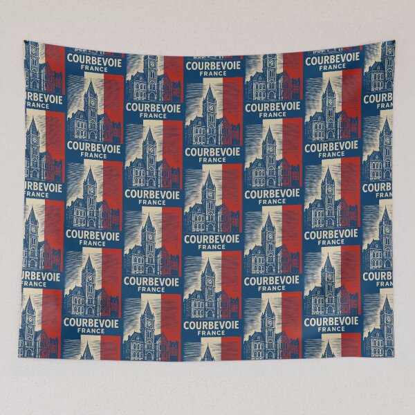 Item preview, Courbevoie France Linocut Style  designed and sold by Thistle-TShop.