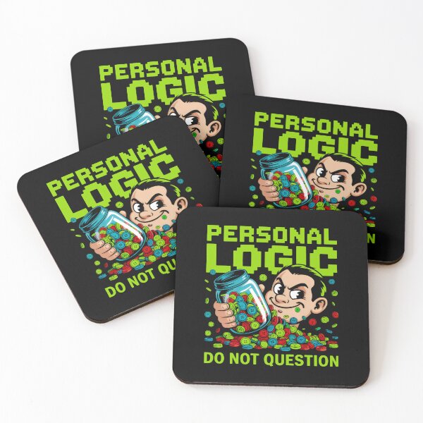 Item preview, Personal Logic Quirky Humor Button Collector Art designed and sold by SplashTastic.