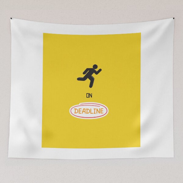 Item preview, Running on Deadlines – Hustle Work Pressure Typography Design. designed and sold by NeonPetal.