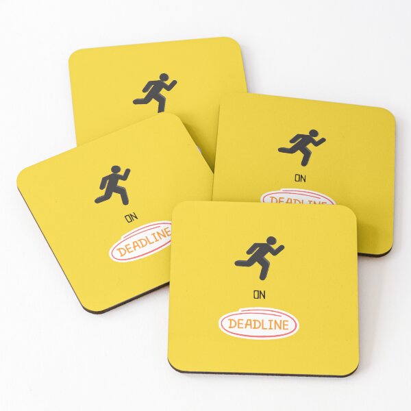 Item preview, Running on Deadlines – Hustle Work Pressure Typography Design. designed and sold by NeonPetal.