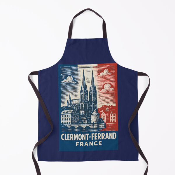 Item preview, Clermont-Ferrand France Linocut Style  designed and sold by Thistle-TShop.
