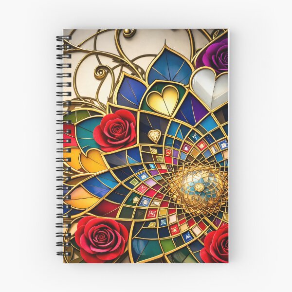 Item preview, Stained Glass Rose Mandala designed and sold by Kaleidoscope Print.