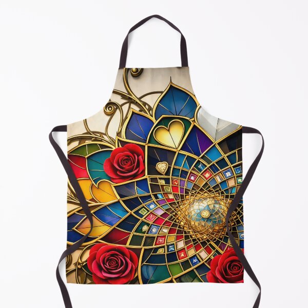 Item preview, Stained Glass Rose Mandala designed and sold by Kaleidoscope Print.