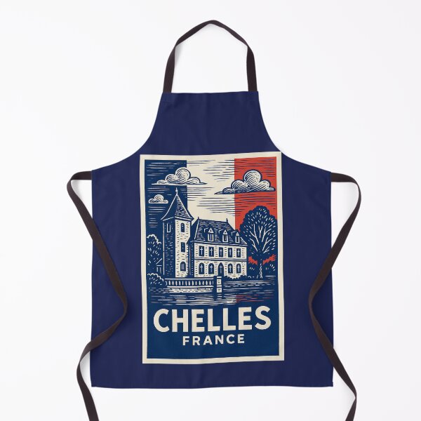 Item preview, Chelles France Linocut Style designed and sold by Thistle-TShop.