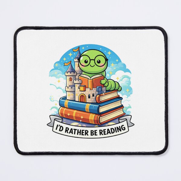 Item preview, I’d Rather Be Reading Cute Book Art designed and sold by MonkiFlipp.