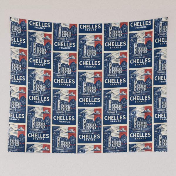 Item preview, Chelles France Linocut Style  designed and sold by Thistle-TShop.
