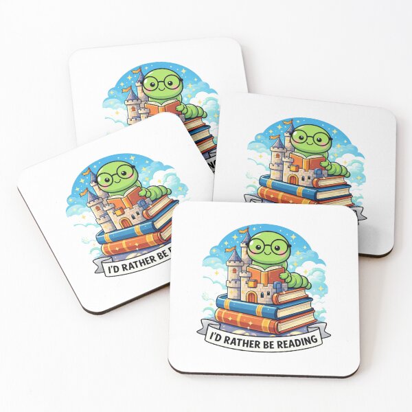 Item preview, I’d Rather Be Reading Cute Book Art designed and sold by MonkiFlipp.