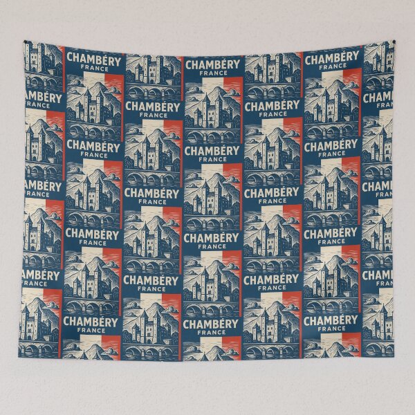 Item preview, Chambery France Linocut Style  designed and sold by Thistle-TShop.