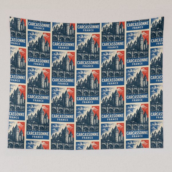 Item preview, Carcassonne France Linocut Style  designed and sold by Thistle-TShop.