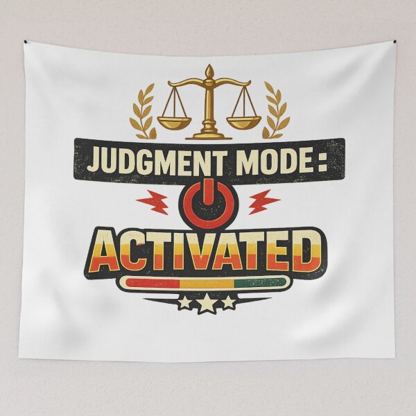 Item preview, Judgment Mode Activated – Funny Lawyer Legal Humor T-Shirt Design designed and sold by Ataqhin.