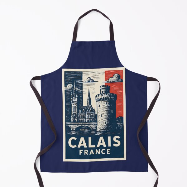 Item preview, Calais France Linocut Style  designed and sold by Thistle-TShop.