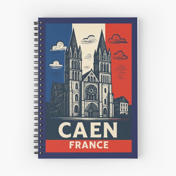Item preview, Caen France Linocut Style  designed and sold by Thistle-TShop.