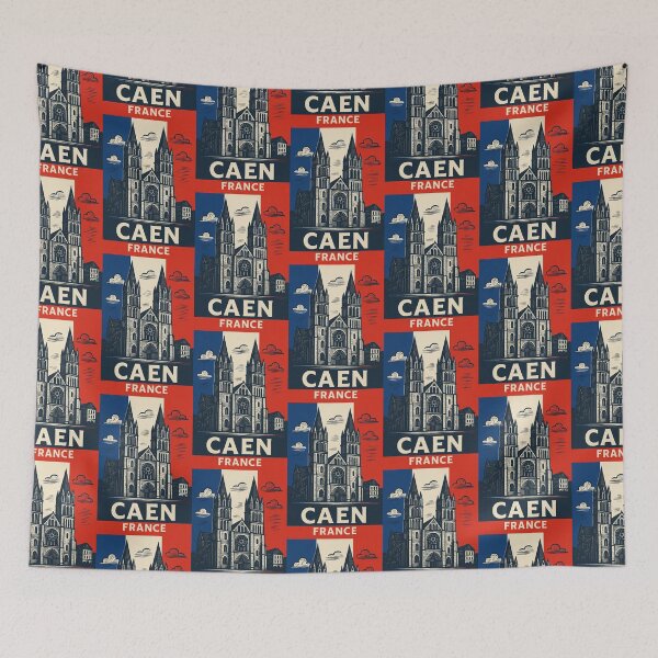 Item preview, Caen France Linocut Style  designed and sold by Thistle-TShop.