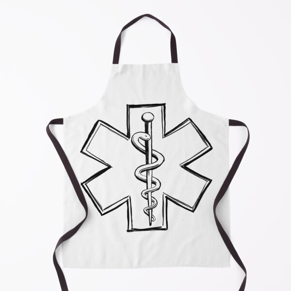 Item preview, Star of life, Aesculapius rod, medical symbol for doctors and healthcare workers, mono designed and sold by Drawmecute.
