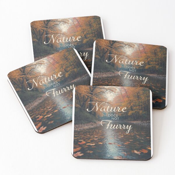 Item preview, Nature Does Not Hurry Autumn River Poster | Zen Nature Wisdom Art designed and sold by Falconwolf.