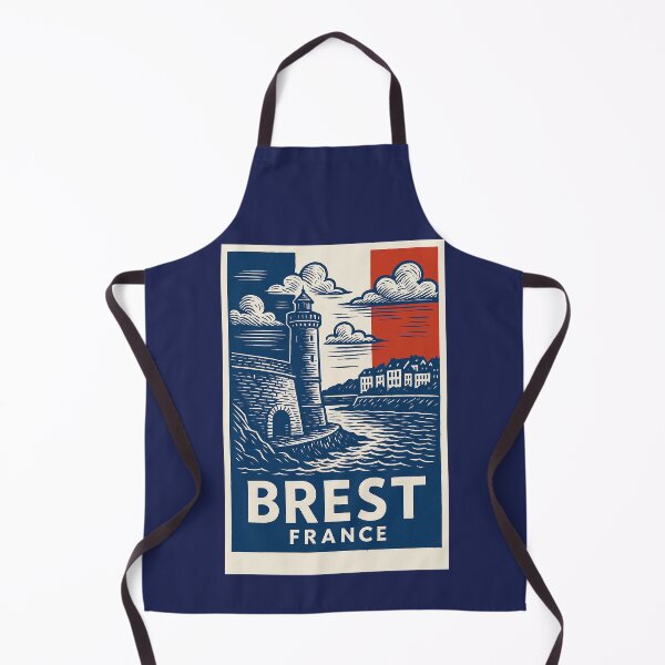 Item preview, Brest France Linocut Style  designed and sold by Thistle-TShop.