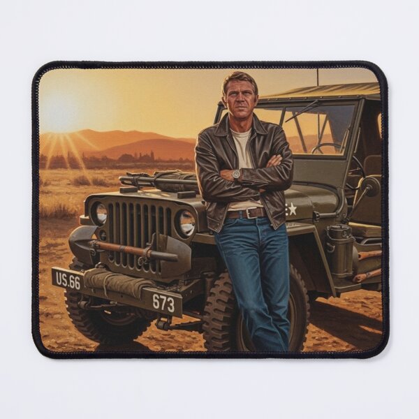 Item preview, Steve McQueen - Sunset Sentinel: Iconic Desert Nomad Art designed and sold by Art's Diner.