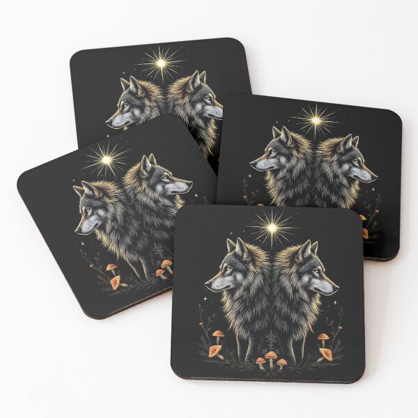 Item preview, Twin Wolves Under the Northern Star designed and sold by Place-Heritages.