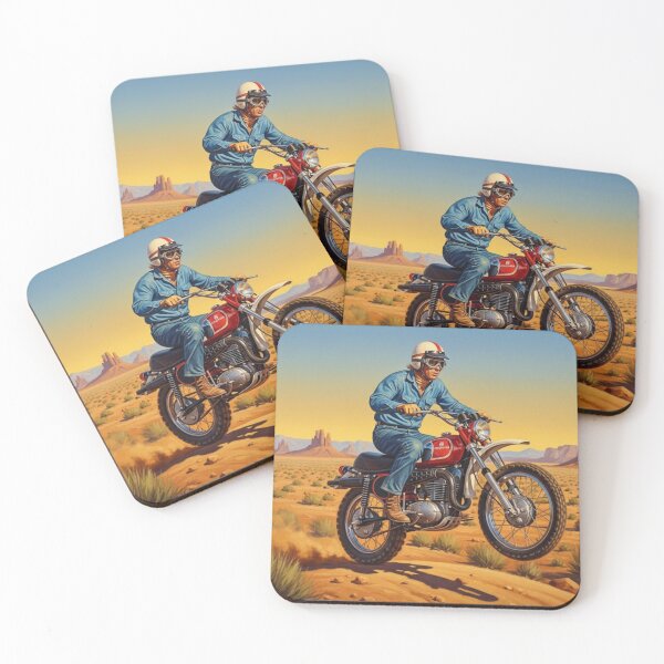 Item preview, Steve McQueen - Desert Flyer: Vintage Off-Road Action Art designed and sold by Art's Diner.