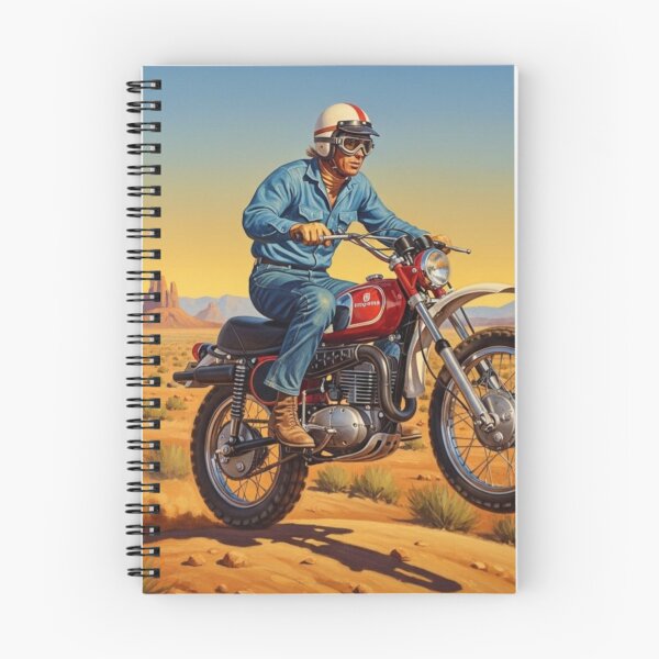 Item preview, Steve McQueen - Desert Flyer: Vintage Off-Road Action Art designed and sold by Art's Diner.
