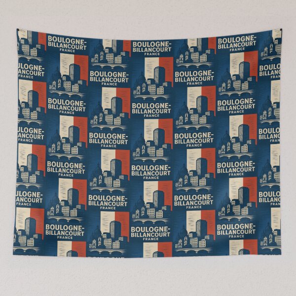 Item preview, Boulogne-Billancourt France Linocut Style  designed and sold by Thistle-TShop.
