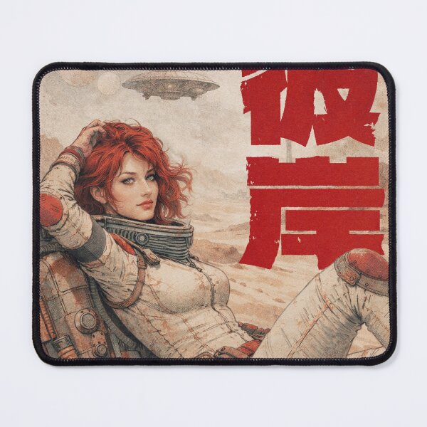 Item preview, Redhead Astronaut on Alien Shoreline designed and sold by SangPrints.