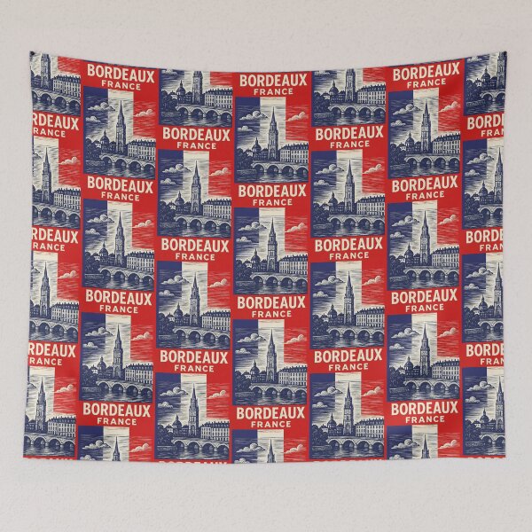 Item preview, Bordeaux France Linocut Style  designed and sold by Thistle-TShop.