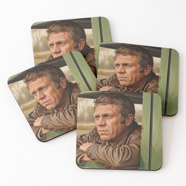 Item preview, Steve McQueen - The Explorer: Rugged Cinematic Portrait designed and sold by Art's Diner.