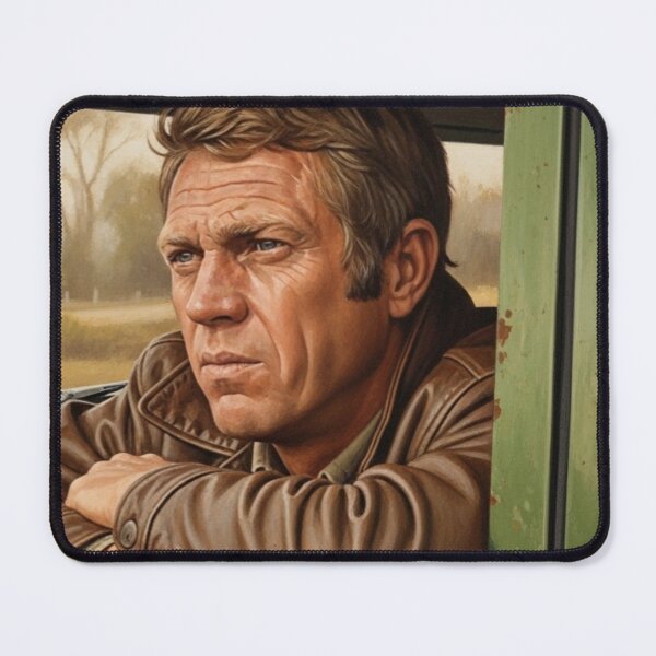 Item preview, Steve McQueen - The Explorer: Rugged Cinematic Portrait designed and sold by Art's Diner.
