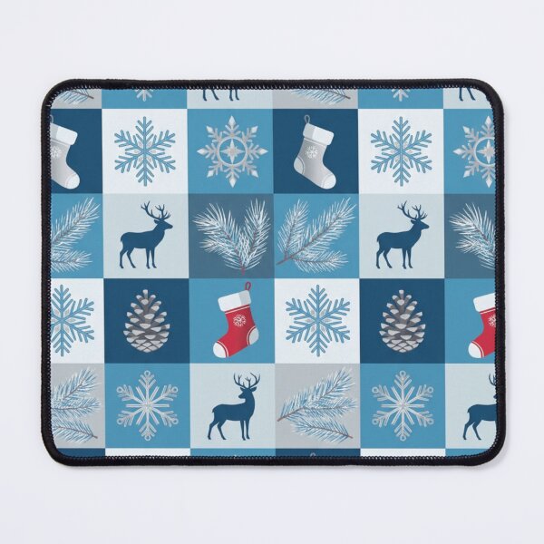 Item preview, Blue Winter Holiday Reindeer and Snowflake Pattern designed and sold by DGtaLrtcom.