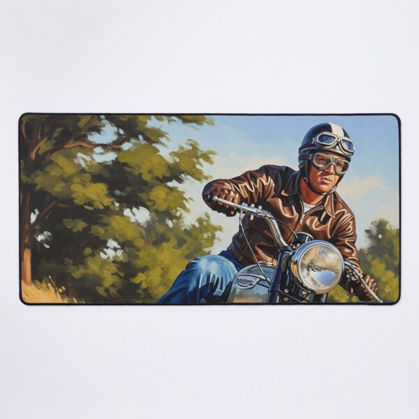 Item preview, Steve McQueen - The Great Escape: Vintage Desert Racer Art designed and sold by Art's Diner.