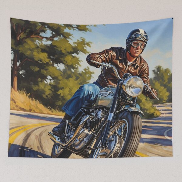 Item preview, Steve McQueen - The Great Escape: Vintage Desert Racer Art designed and sold by Art's Diner.