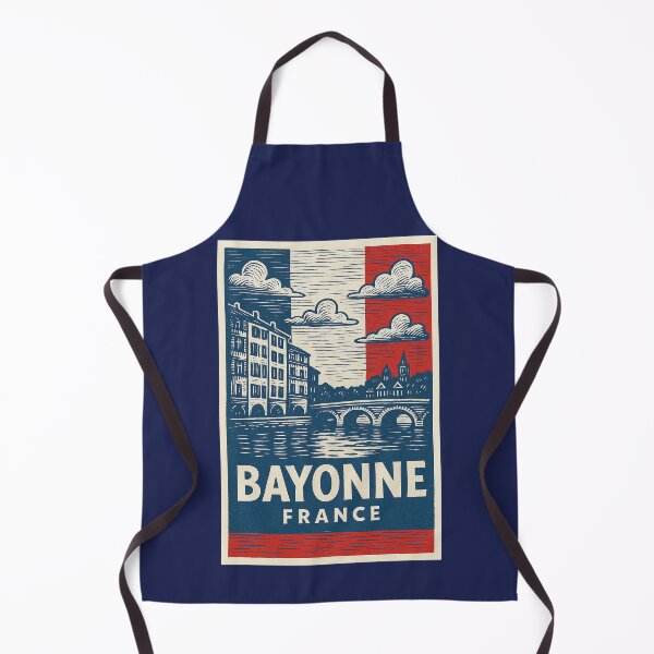 Item preview, Bayonne France Linocut Style designed and sold by Thistle-TShop.