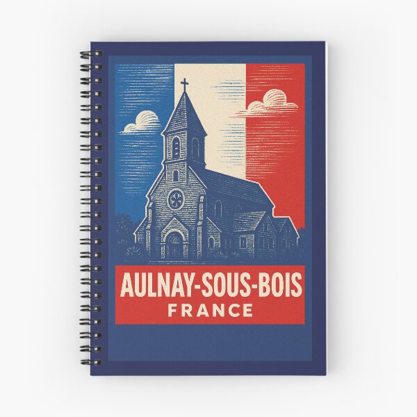 Item preview, Aulnay-sous-Bois France Linocut Style  designed and sold by Thistle-TShop.
