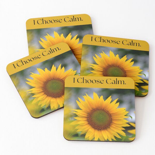 Item preview, I Choose Calm – Sunflower Positivity Design designed and sold by Creative-Tribe.