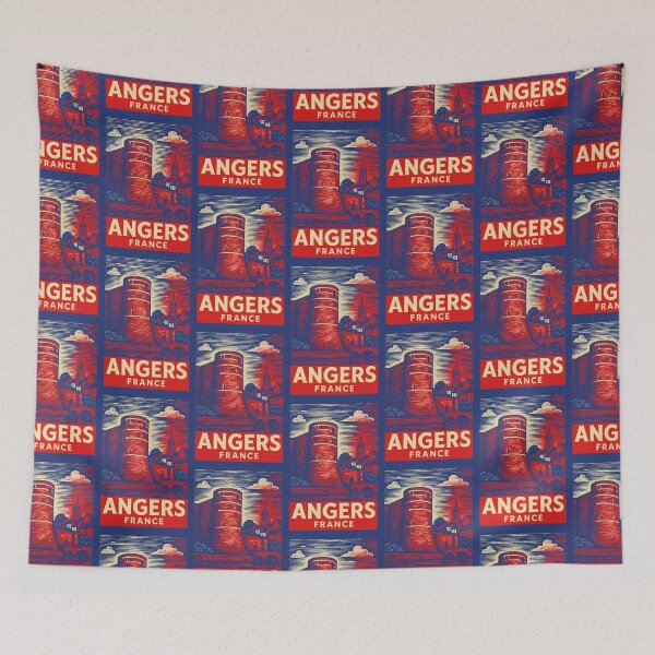 Item preview, Angers France Linocut Style  designed and sold by Thistle-TShop.