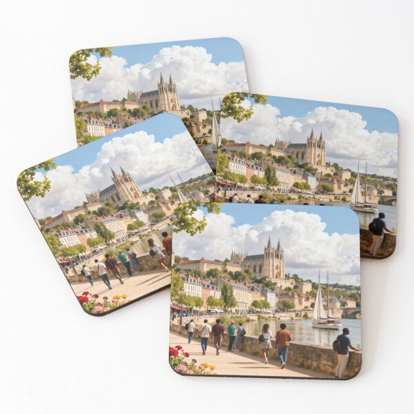 Item preview, elegant French scenery poster, river and nature views designed and sold by BlareBlare.